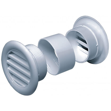 Grille aération VMC blanche 40mm – Pour espaces confinés – Débit max 100m³/h – Fixation par vis – Awenta (1/4)