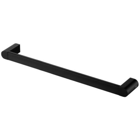 Porte-serviette mural noir en zamak – Largeur 490mm – Profondeur 70mm – Hauteur 30mm – Finition durable et moderne – Bisk (1/2)