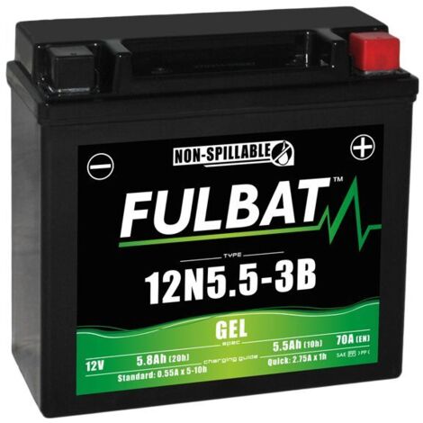 Batterie Fullbat FUL GEL - 12N5.5-3B (Gel, sans entretien) (1/4)