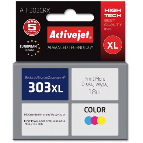 Encre ActiveJet pour HP 303XL T6N03AE (norme AH-303CRX) (1/2)
