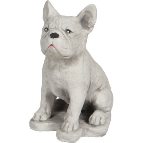 Bulldog en pierre grise solide et durable (1/5)