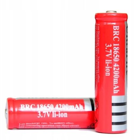Batterie lithium-ion 18650 4200mAh 3.7V – Pile rechargeable haute capacité – Idéale pour appareils électroniques – Longue durée de vie jusqu'à 1000 cycles