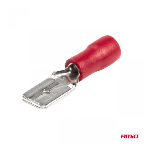 Connecteurs plats mâles isolés 6,3 mm 0,5-1,5 mm² 10 A 10 pièces amio-03066 (1/3)