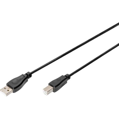 Digitus Câble USB USB 2.0 USB-A mâle, USB-B mâle 1.80 m noir AK-300102-018-S X46712 (1/2)