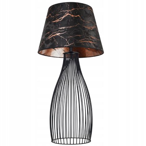 Lampe de chevet tubulaire avec abat-jour à motif conique (1/5)