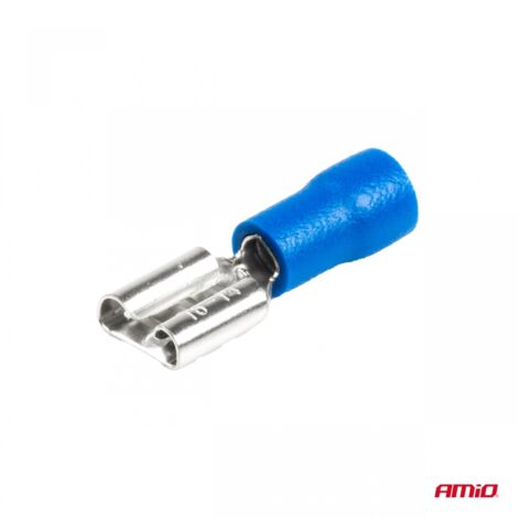 Connecteurs plats femelles isolés 7,4 mm 1,5-2,5 mm² 15 A 10 pièces amio-03067 (1/3)