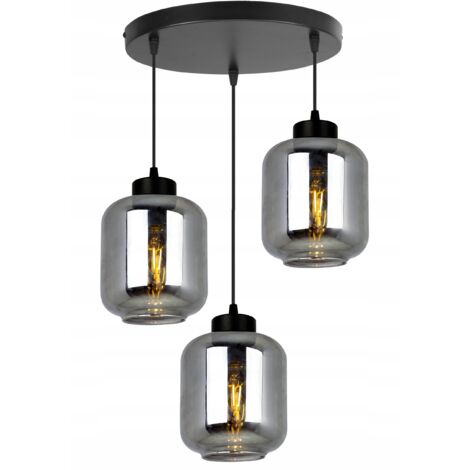 Suspension moderne et élégante avec abat-jour en verre (1/5)