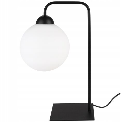 Lampe de table boule LED noire 15 cm (1/5)