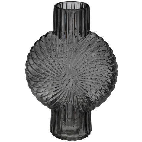 Vase Coquillage en verre H32cm gris - Atmosphera créateur d'intérieur (1/3)