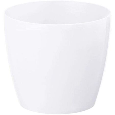 Pot de fleurs avec couvercle en plastique, blanc, 25 cm, Magnolia (1/3)