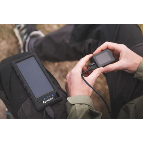 Sandberg SANDBERG Outdoor Solar Powerbank 16000 - Noir - Universel - Lithium-Ion (Li-Ion) - 16000 mAh - Solaire - 5 V (420-35) (1/2)