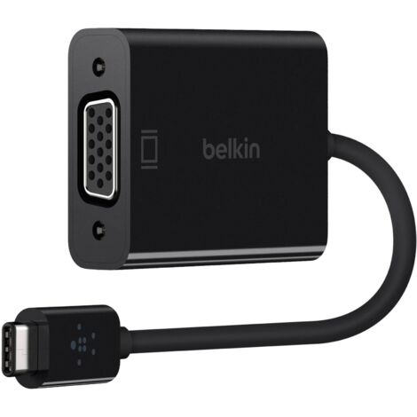 Adaptateur Belkin USB-C vers VGA noir, F2CU037BTBLK (1/3)