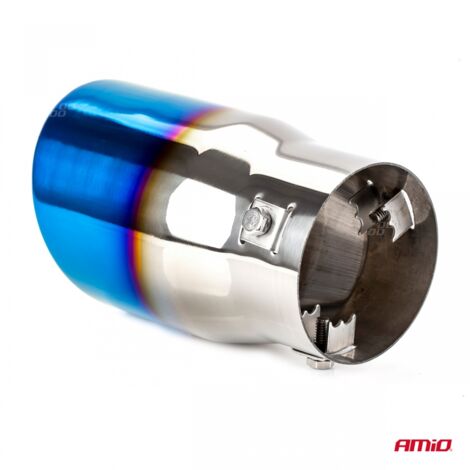 Embout de silencieux d'échappement en acier inoxydable MT 007BLC flammé amio-02198 (1/4)