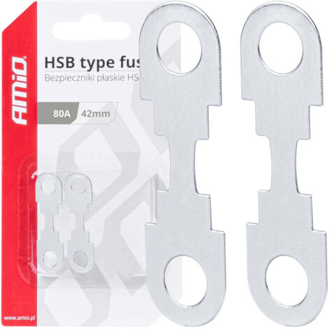 Fusibles à lame plate 2 pièces HSB 42 mm 80 A amio-03501 (1/3)