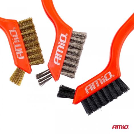 Ensemble de brosses métalliques, 3 pièces. amio-02827 (1/5)