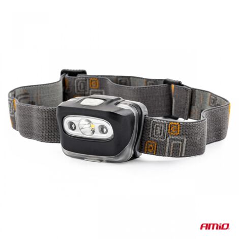 Lampe frontale LED 3W rechargeable 1200mA 180Flux IPX4 amio-02200 (1/5)