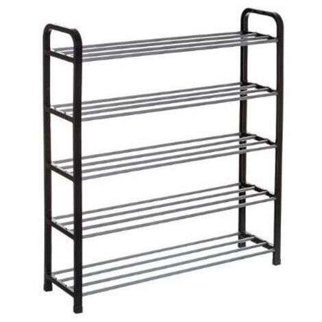 Ac-Deco – Étagère à chaussures 5 niveaux en métal et plastique – Design moderne – Grande capacité de rangement – Pour intérieur élégant (1/6)
