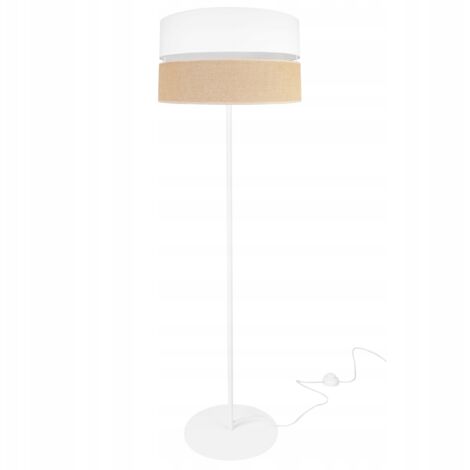 Lampadaire, métal, abat-jour, 40 cm, blanc (1/5)