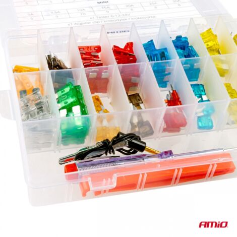 Fusibles, jeu de fusibles + testeur + pince amio-03037 (1/4)