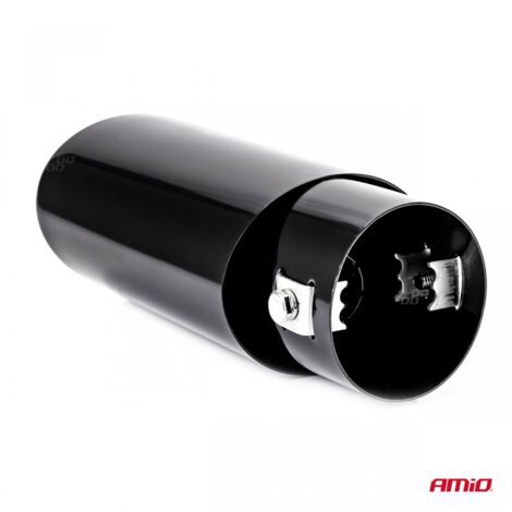 Embout de silencieux d'échappement en acier inoxydable MT 020B noir amio-02351