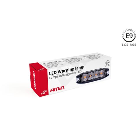 Feu clignotant plat à 4 LED R65 R10 12-24V amio-02298 (1/4)