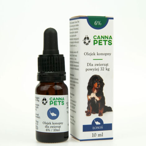 Huile de chanvre 6 % pour animaux, saumon 10 ml