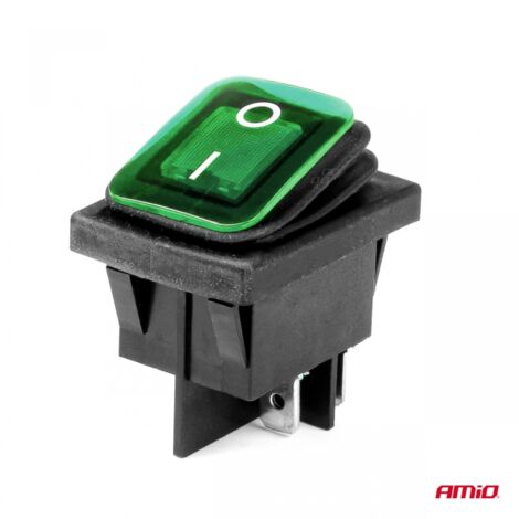 Interrupteur rectangulaire lumineux amio-03090 (1/3)