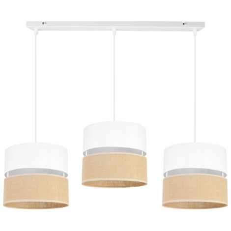 Suspension, lustre, abat-jour, 20 cm, blanc (1/5)