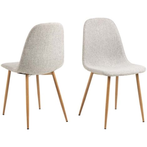 Chaise Celia gris clair/naturel (1/5)