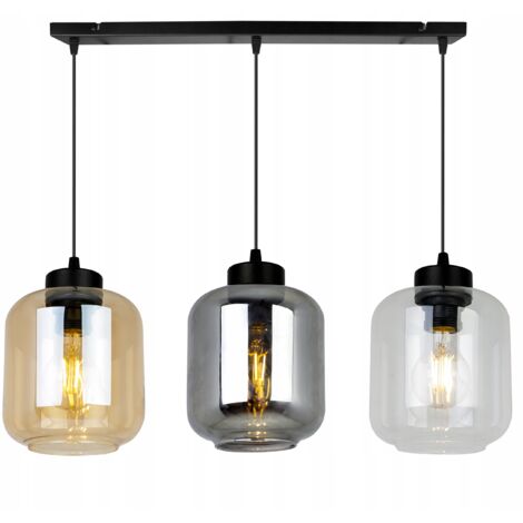 Suspension moderne et élégante avec abat-jour en verre (1/5)