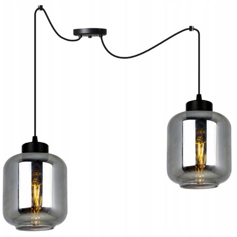 Suspension moderne et élégante avec abat-jour en verre (1/5)