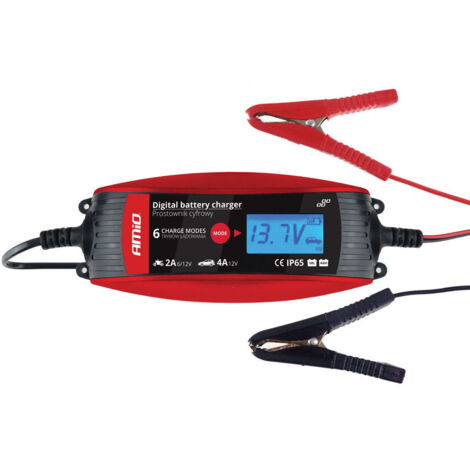 Chargeur de batterie redresseur numérique 6V 12V - 2A 4A - DVL DBC amio-02088 (1/4)
