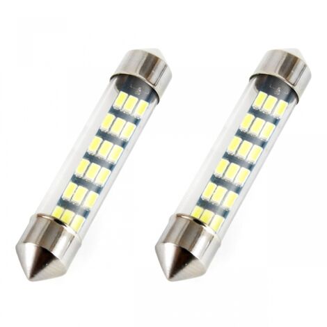 Ampoules LED standard 3014 18 SMD Festoon C5W C10W C3W 41 mm Blanc 12 V amio-01092 (1/2)