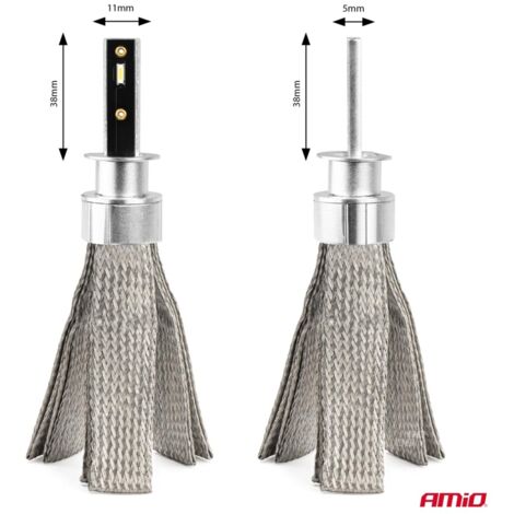 Ampoules LED pour voiture série Flex+ H1 12V 24V 6000K Canbus amio-03655 (1/5)