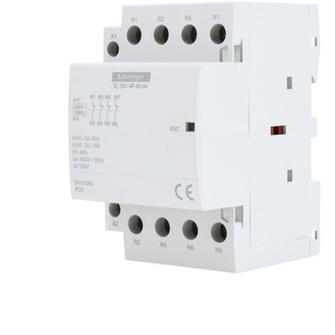 Contacteur modulaire SC301 4P 40A 0NO + 4NC Schelinger A62-SC-301-4P-40-04 (1/5)