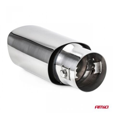 Embout de silencieux d'échappement en acier inoxydable MT 015 chromé amio-01315 (1/4)