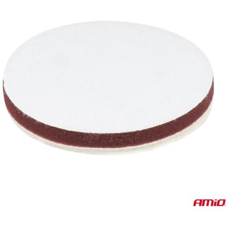 Tampon de polissage en laine douce, avec velcro, 125 mm AMiO-03704 (1/2)