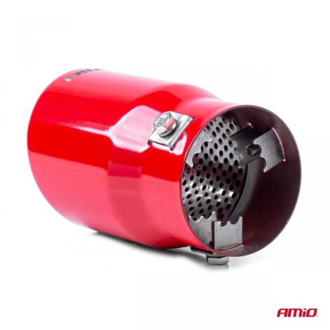 Embout de silencieux d'échappement en acier inoxydable rouge amio-03168 (1/4)