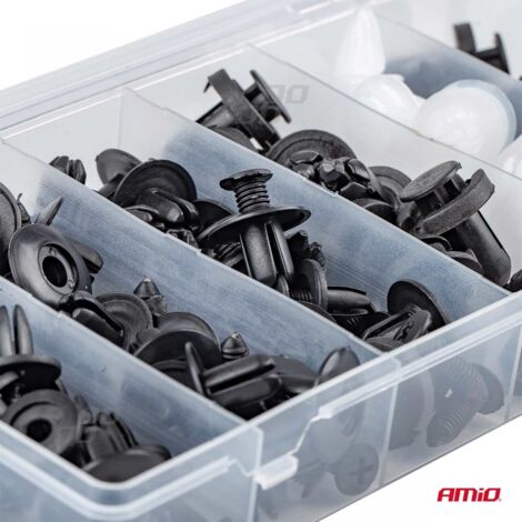 Jeu de 100 clips de fixation pour voiture amio-02830 (1/4)