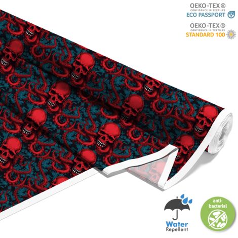 Tissu d'extérieur décoratif Oxford - Motif crâne I DX4585 (1/5)