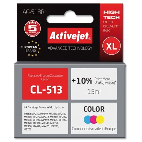 Encre ActiveJet pour Canon CL-513 reg AC-513R (1/2)