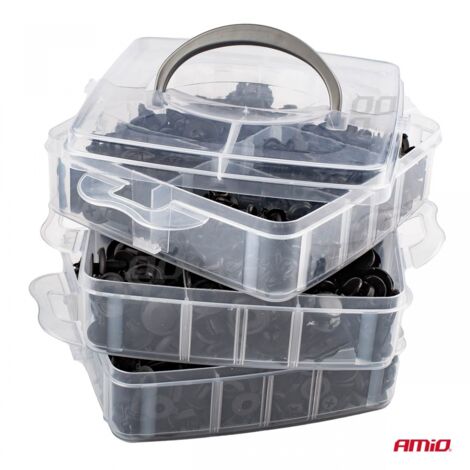 Clips et goupilles pour voiture, lot de 620 pièces. amio-02831 (1/5)