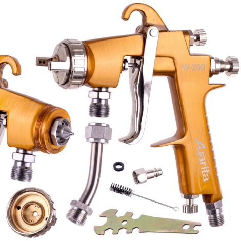 Pistolet à peinture HVLP 1,2 mm pour cartouches de peinture 1/4 et 3/8 pouce (1/5)