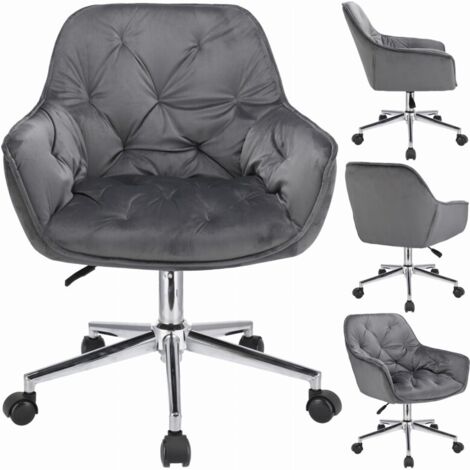 Fauteuil Largo gris sur pied argenté (1/4)