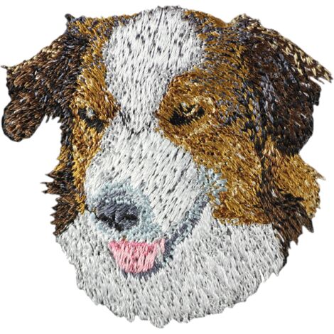Berger anglais - un écusson brodé en forme de chien, une décoration unique pour un sac à dos par Art-Dog (1/3)