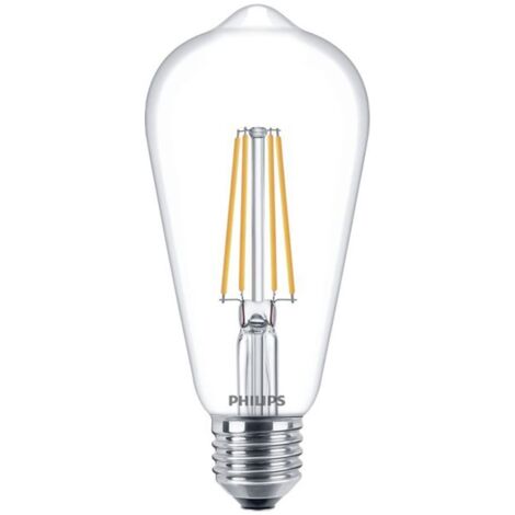 Ampoule LED E27 ST64 7W = 60W 806lm 2700K filament chaud Philips décorative en forme de poire (1/5)