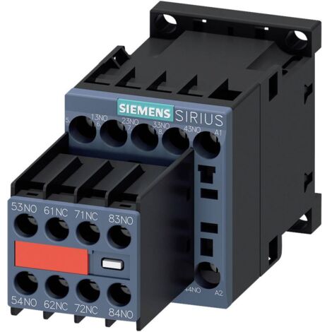 Contacteur auxiliaire 6NO 2CO 24V CC bobine S00 contacts montés en permanence bornes à vis Sirius 3RH2262-1BB40 (1/4)