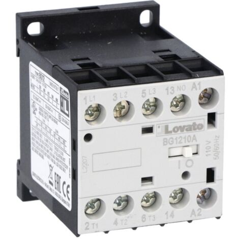 Contacteur de puissance triphasé 12 A 5,7 kW à 400 V CA AC3, bobine 230 V CA 50/60 Hz, 1 NO 0R 11BG1210A230 (1/5)
