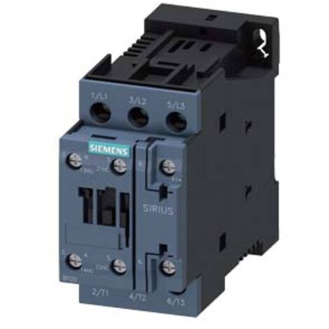 Contacteur de puissance 12 A triphasé 24 V CC 1 NO 1 NF S0 3RT2024-1BB40 (1/4)