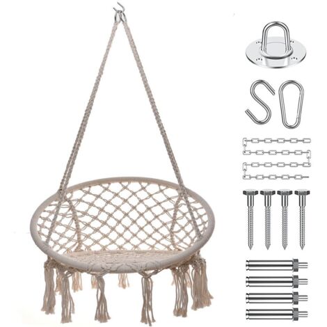 Balançoire nid de cigogne pour véranda haut de gamme - Beige + Kit de montage (1/5)